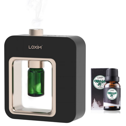 LOXIM Pride Aroma Diffuser Black & Midnight Elf Essential Oil Set Blend 15ml