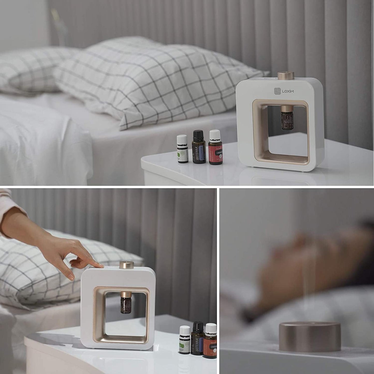 LOXIM Pride Aroma Diffuser White & Stille Nacht Essential Oil Set Blend 15ml