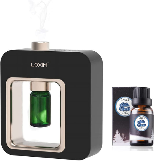 LOXIM Pride Aroma Diffuser Black & Stille Nacht Essential Oil Set Blend 15ml
