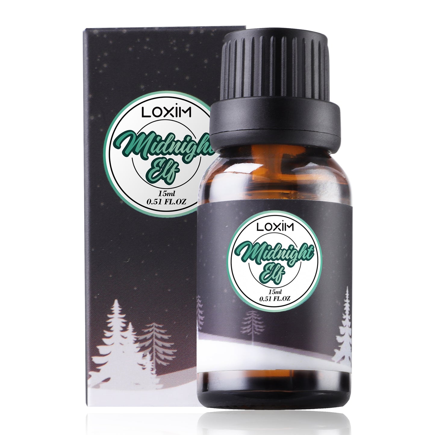 LOXIM Midnight Elf Essential Oil Blend (Cinnamon & Mandarin & Spruce) Pure and Natural for Aromatherapy Diffuser, Skin & Hair Care, Stress Relief, Relaxation, Sleep 15ml,0.51 FL.OZ